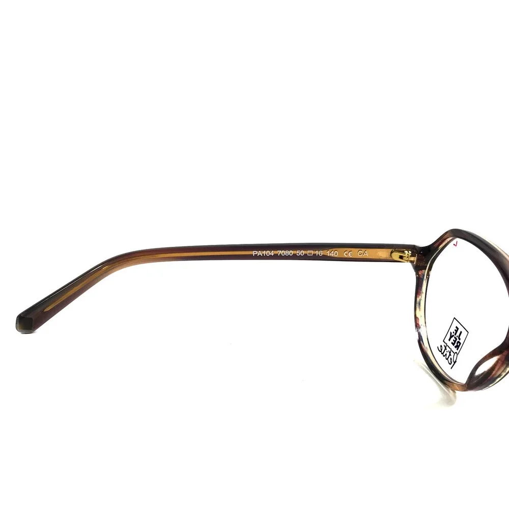 J.F. Rey Petite Eyeglasses Frames PA104 7080 Purple Horn Striped Brown 50-16-140